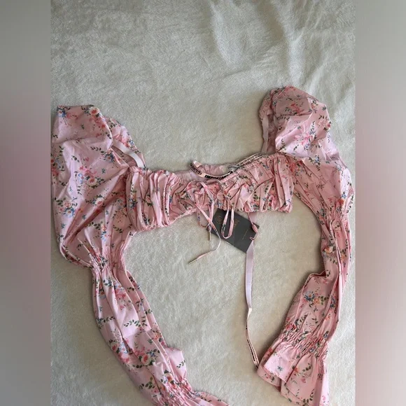 NWT House of CB Henrietta Shirred Bralette Top - Picture 8 of 15